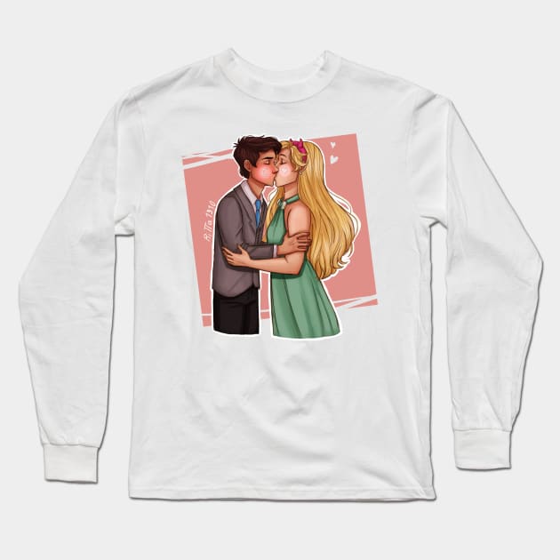 Star and Marco first kiss Long Sleeve T-Shirt by ritta1310